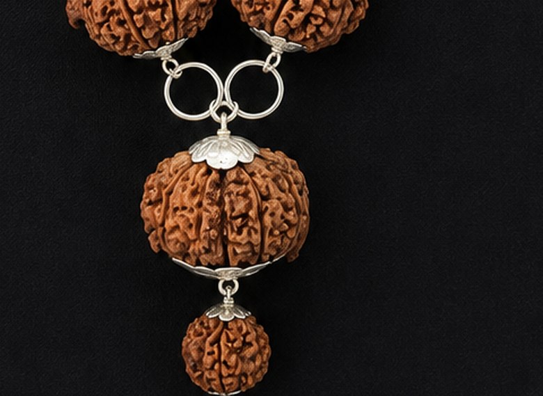 The centre bead and the drop at the front of the mala